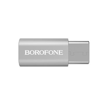 Адаптер Borofone BV4 MicroUSB - Type-C серебристый 119₽