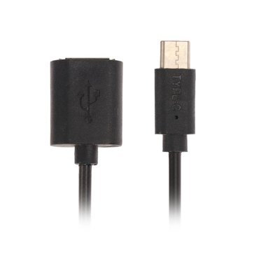 OTG кабель LuazON Type-C - USB 1 А 014 м чёрный 71₽