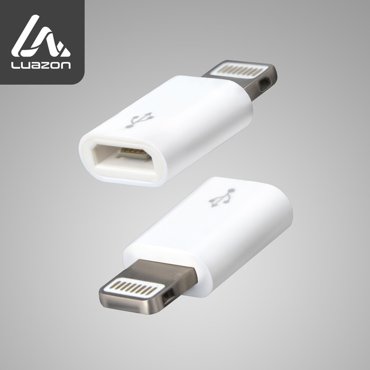 Переходник LuazON LE-015 с microUSB на Lightning 1 шт белый 76₽