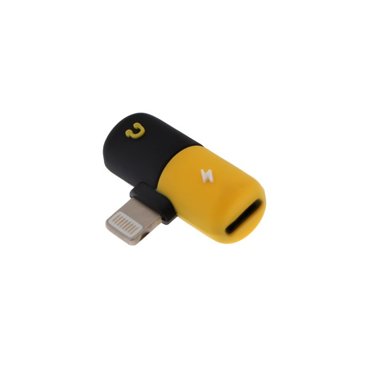 Переходник LuazON с Lightning на 2xLightning резиновый МИКС 72₽