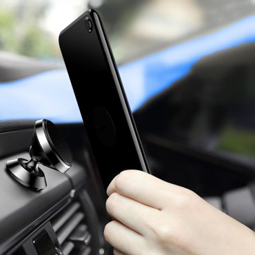 Держатель телефона Cartage магнитный на клейкой ленте черный 219₽