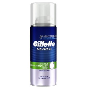 Пена для бритья Gillette Series 3x Protection Sensitive 100 мл 210₽