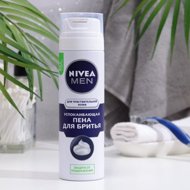Пена для бритья Nivea Men Успокаивающая для чувствительной кожи 200 мл 297₽