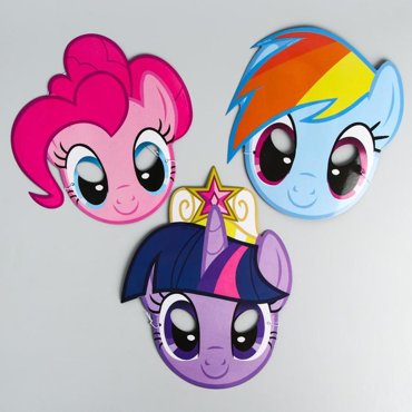 Набор карнавальных масок Микс 3 шт My Little Pony 75₽