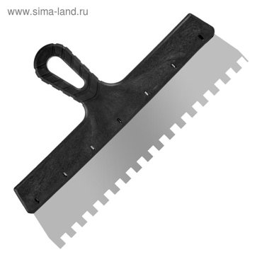 Шпатель фасадный РемоКолор 12-9-350 зубчатый нержавеющая сталь зуб 10х10мм 350 мм 125₽