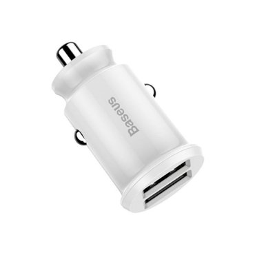 Автомобильное зарядное устройство Baseus Grain C8-KCCALL-ML02 2USB 31 A белое 590₽