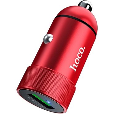 Автомобильное зарядное устройство Hoco Z32 1хUSB 3 А QC30 красный 379₽