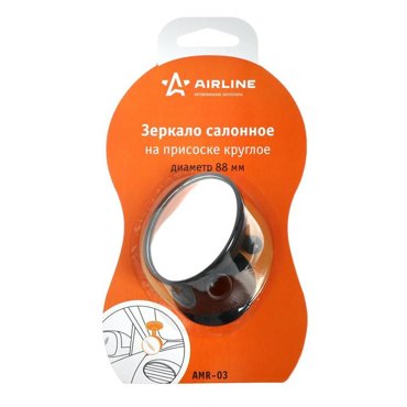 Зеркало Airline салонное на присоске круглое диаметр 88 мм Airline AMR-03 199₽