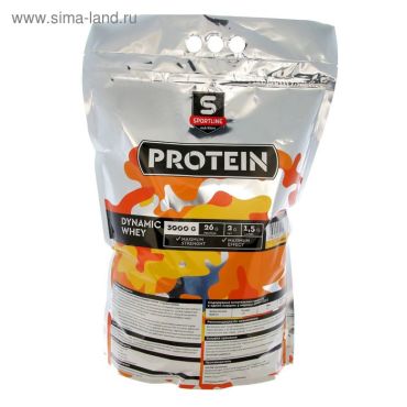 Протеин SportLine Dynamic Whey Protein 85 банан спортивное питание 3000г 6102₽