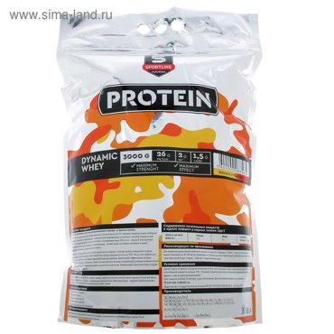 Протеин SportLine Dynamic Whey Protein 85 Клубника-банан спортивное питание 3000 г 5624₽