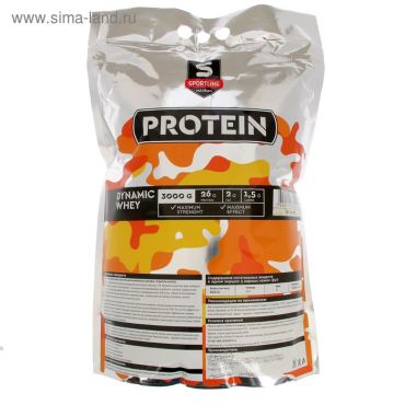 Протеин SportLine Dynamic Whey Protein 85 Пломбир спортивное питание 3000 г 4922₽