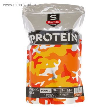 Протеин SportLine Dynamic Whey Protein карамель спортивное питание 1 кг 1869₽