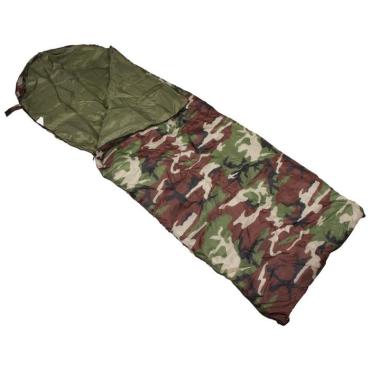 Спальник туристический WILDMAN Милитари с капюшоном 220x75 см от 5 до 15 С 3016₽