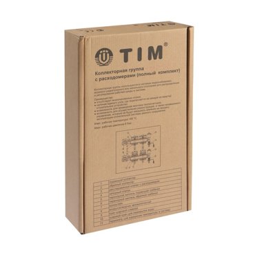 Коллекторная группа TIM KAS5003 1 х 34 3 выхода с расходомерами нержавеющая сталь 8042₽