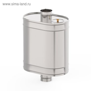 Бак на трубе для печи 70 л d 130 мм нержавейка 08 мм штуцер 34 7926₽