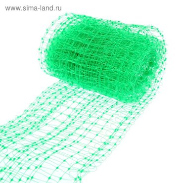 Сетка садовая для гороха 1 6 м ячейка 45 45 см зелёная 420₽