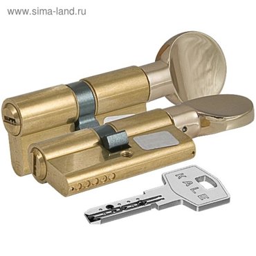 Цилиндровый механизм KALE 164 BM70 30х10х30 мм с вертушкой 5 ключей цвет латунь 2151₽