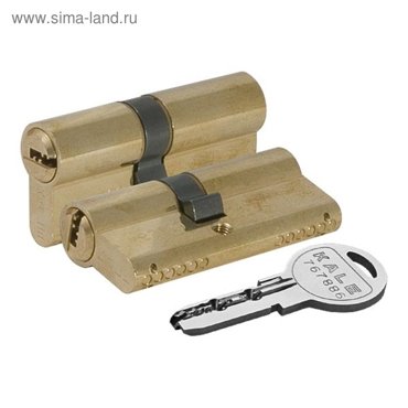 Цилиндровый механизм KALE 164 SN90 30х10х50 мм 5 ключей блистер цвет латунь 1525₽