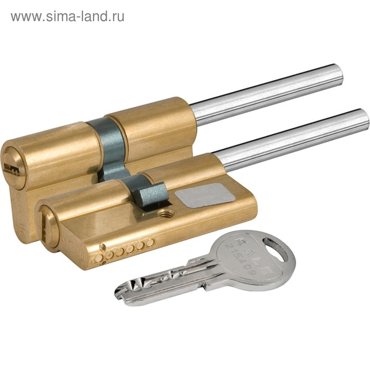 Цилиндровый механизм под вертушку KALE 164 SX76 40х10х26 мм 5 ключей цвет латунь 679₽