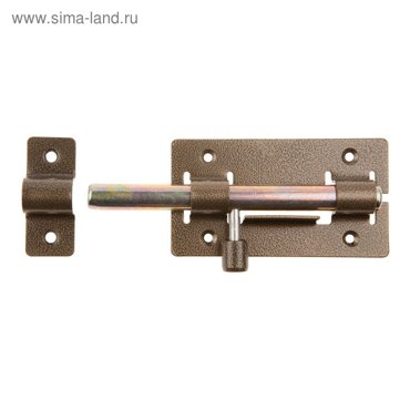 Задвижка накладная РОССИЯ ЗД-01 для дверей d14 мм 64х115 мм цвет бронза 263₽