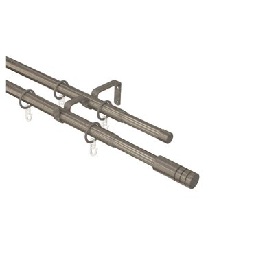 Карниз телескопический двойной с металлическими кольцами ARTTEX 160-300 см 2803₽