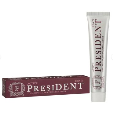Паста зубная President active RDA 75 75 мл 479₽