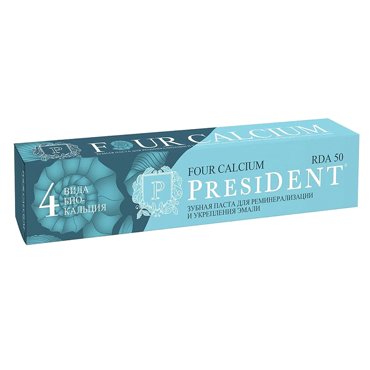 Зубная паста President Four Calcium 75 г 499₽