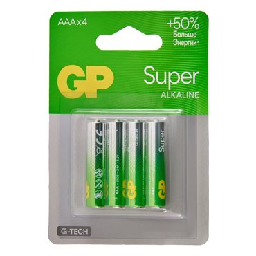 Батарейки GP Super Alkaline G-Tech 24А ААA 4 шт 289₽