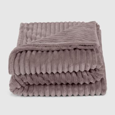Флисовый плед Hyseas striped 200х220 см коричневый 1590₽