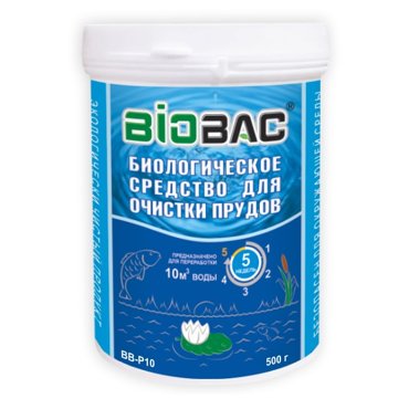 Средство для очистки прудов Биобак 500г 1099₽