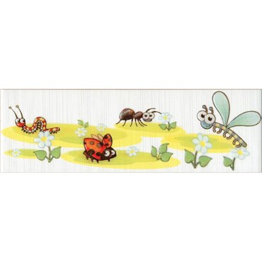Бордюр PiezaRosa Fiori 2 Насекомые стрекоза 8x25 см 90₽