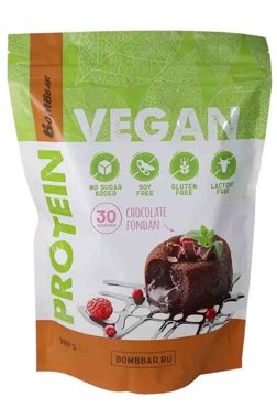 Протеины BombBar Vegan Protein 900 гр клубника-банан 1290₽