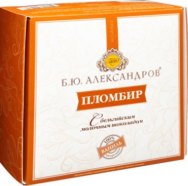Мороженое БЮАлександров Пломбир фруктовый с ванилью с бельгийским молочным шоколадом 4шт100г 589₽