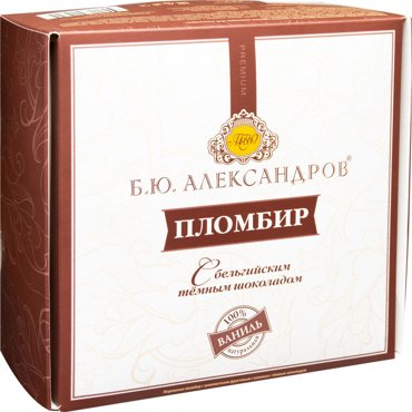 Мороженое БЮАлександров Пломбир фруктовый с ванилью с бельгийским темным шоколадом 4шт100г 589₽