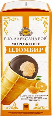 Мороженое БЮАлександров Пломбир с апельсином 80г 114₽