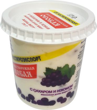 Масса творожная Ростагроэкспорт Особая с сахаром и изюмом 23 250г 179₽