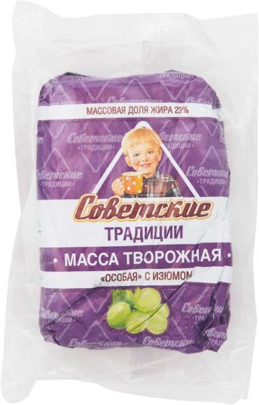 Масса творожная Советские Традиции Особая с изюмом 23 180г 183₽