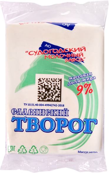 Творог Славянский 9 200г - Vprokru Перекрёсток 110₽