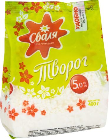 Творог Сваля 5 400г - Vprokru Перекрёсток 214₽
