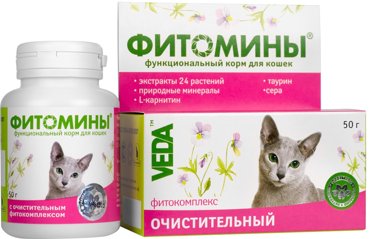Фитомины для кошек Veda очистительный 50г 113₽