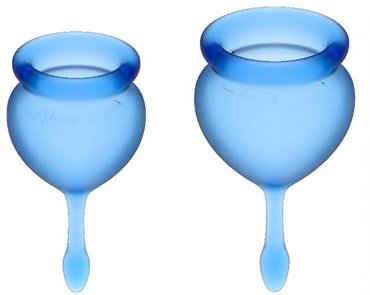 Набор менструальных чаш Satisfyer Feel good Menstrual Cup blue J1763-6 2шт 1727₽