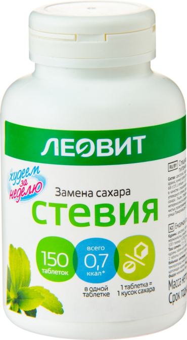 Подсластитель Леовит Худеем за неделю Стевия 375г 255₽
