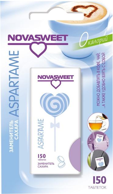 Заменитель сахара Novasweet Aspartame 150 таб 105₽
