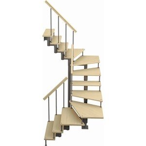 Лестница на металлокаркасе ЛЕСЕНКА Спринт поворот на 180С h 2250-2350 MOD-180-02 52498₽