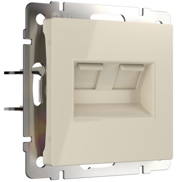 Розетка двойная Ethernet RJ-45 слоновая кость a051489 Werkel Встраиваемые механизмы слоновая кость W1181103 1590₽