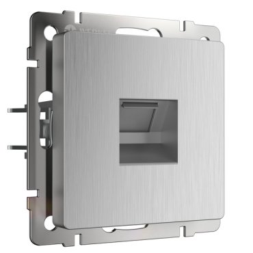 Розетка Ethernet RJ-45 cеребряный рифленый a051360 Werkel Встраиваемые механизмы серебряный рифленый W1181009 1317₽