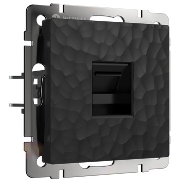 Розетка Ethernet RJ-45 черный a052047 Werkel Встраиваемые механизмы Hammer черные W1281008 1395₽