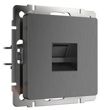 Розетка Ethernet RJ-45 графит рифленый a050748 Werkel Встраиваемые механизмы графит рифленый W1181004 1317₽