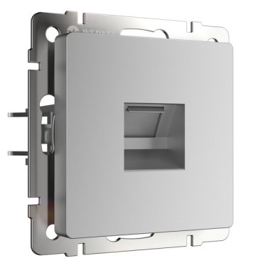 Розетка Ethernet RJ-45 серебряный a051501 Werkel Встраиваемые механизмы серебряные W1181006 1269₽