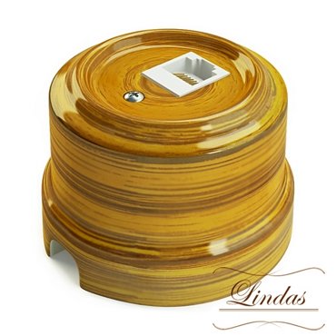 Розетка RJ-45 декор Бамбук 32025 Lindas 2475₽